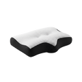 Pillovex orthopedic cervical neck pillow floating dramatic premium hero shot with cooling mist